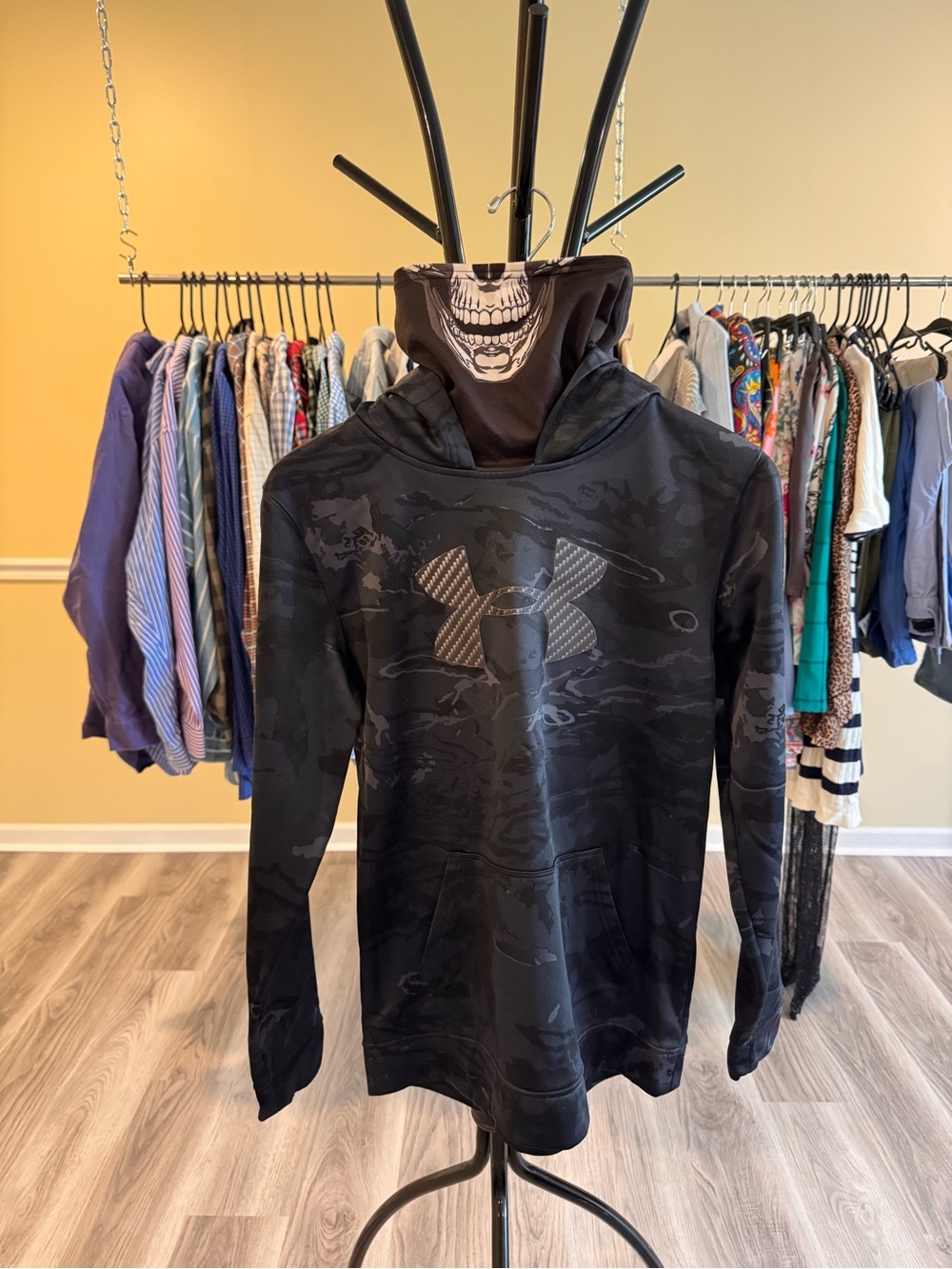 Under Armour Men’s Black Camo Turtleneck Pullover